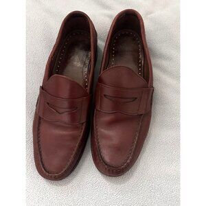 Allen Edmonds Loafers Mens 9.5D Cavanaugh Pincy Penny Slip On Brown Leather